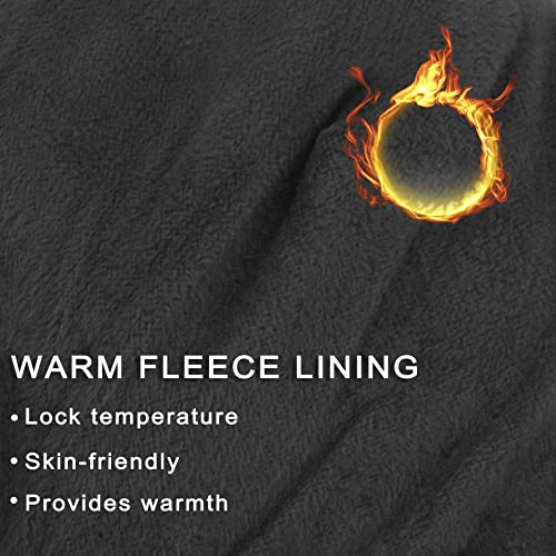Men's Beanie w/ Visor -Warm Winter Knit Earflaps Hats