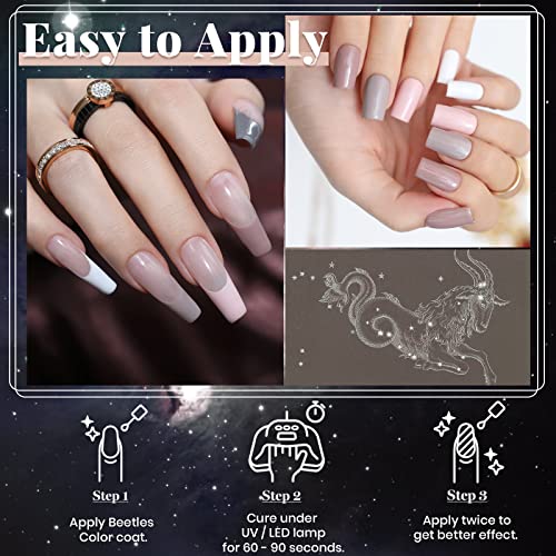 Gel Nail Polish Kit- 6 Colors 7.3ml Each Bottle, Nail Art Box