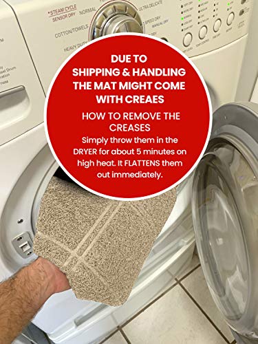 Universal Doormat | XL Size 42” x 35” | Anti-Slip Durable & Washable | Low Profile, Dirt & Dust Absorber