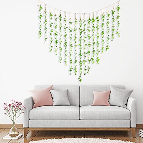 Hanging Wall Decor Artificial Boho Decor Fake Eucalyptus Vine Decoration for Bathroom Bedroom Farmhouse