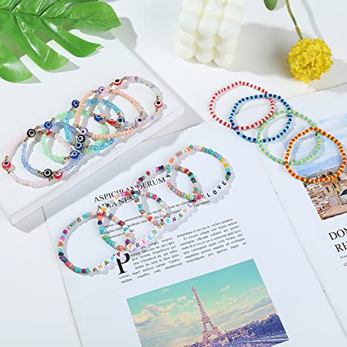 Beaded Evil Eye Bracelets for Women