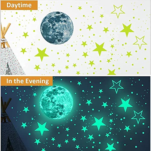 Glow in The Dark Stars for Ceiling, 1079 PCS, Stars. Moon & Planets