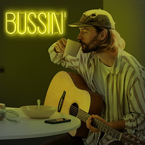 Bussin Neon Sign -Led Neon Lights for Gamers/Streamers/Influencers-16.9 x 6.5-inch
