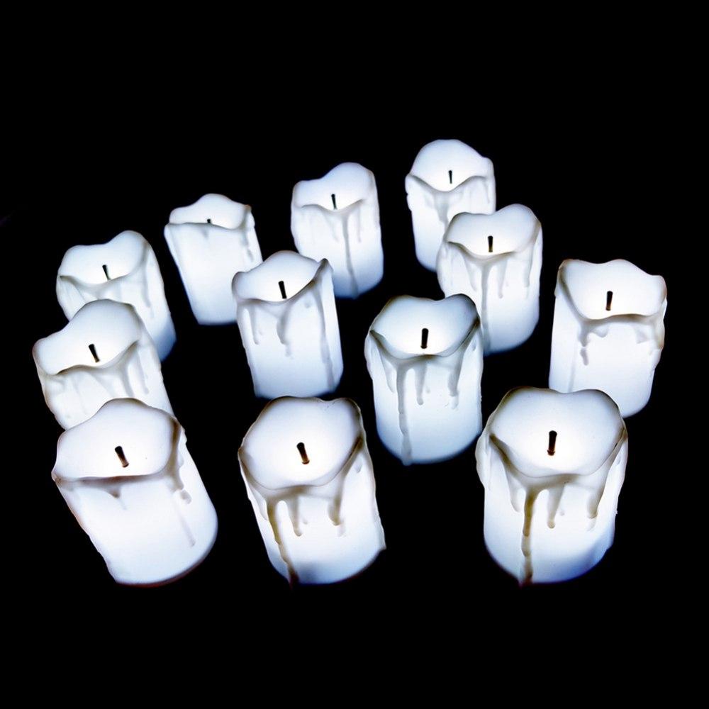 12 Pack LED Tea Light Candles for Halloween