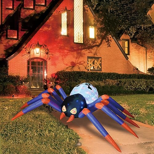 Halloween Inflatables Grim Reaper, Spooky Ghost with Sounder Outdoor Decorations, Double-Sided Design