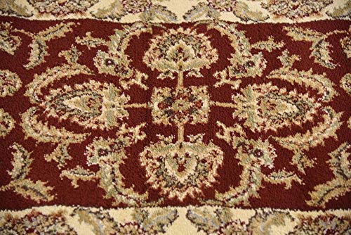 Traditional Oriental Classic Intricate Design Area Rug, 2 ft 7 x 10 ft, Red/Tan