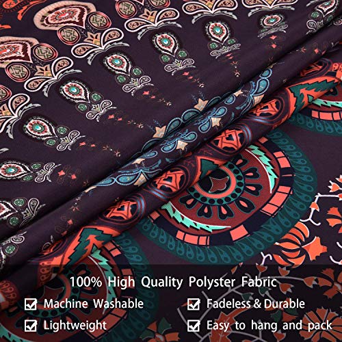 Bohemian Mandala Psychedelic Peacock Boho Tapestry