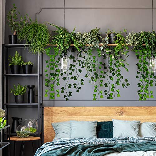 Artificial Plants Greeny Chain Wall Hanging Leaves for Home Room Garden Wedding Garland Outside Decoration
