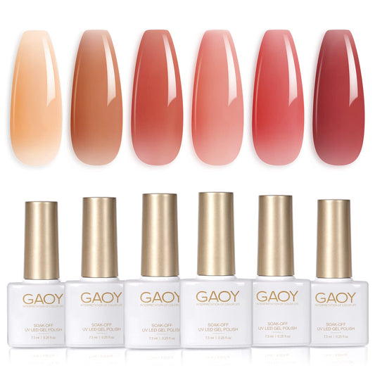 Summer Jelly Gel Nail Polish Set of 6 Colors