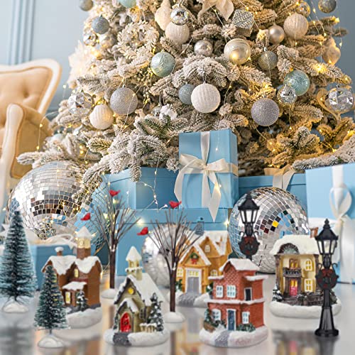 Christmas Lighted Winter Village Houses Set