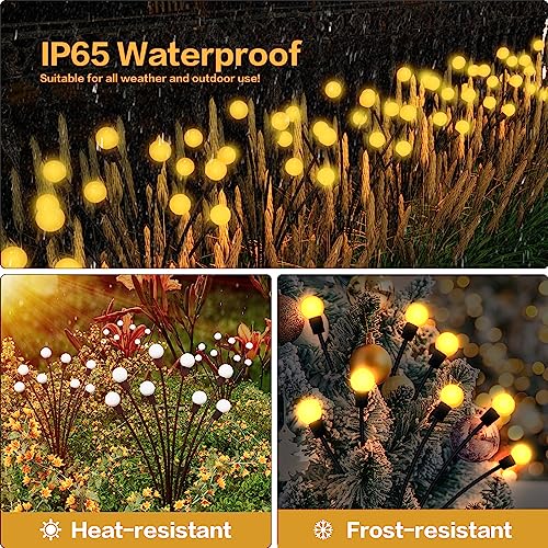 16LED Wind Dance Green Swaying Firefly Lights with Halloween  Outdoor Waterproof Solar Garden Lights