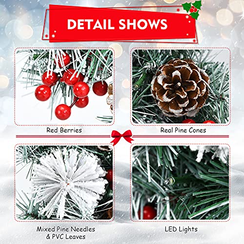 30β Pre-lit Christmas Wreath Decoration