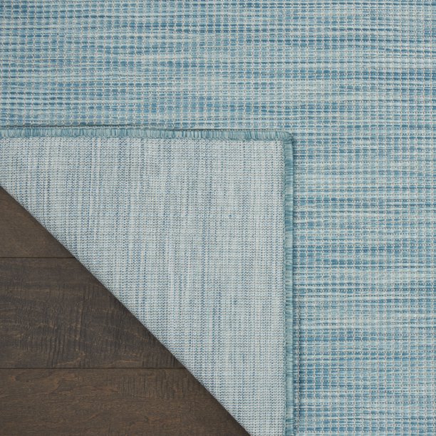 Indoor/Outdoor Modern Solid Aqua 3' x 5' Area Rug