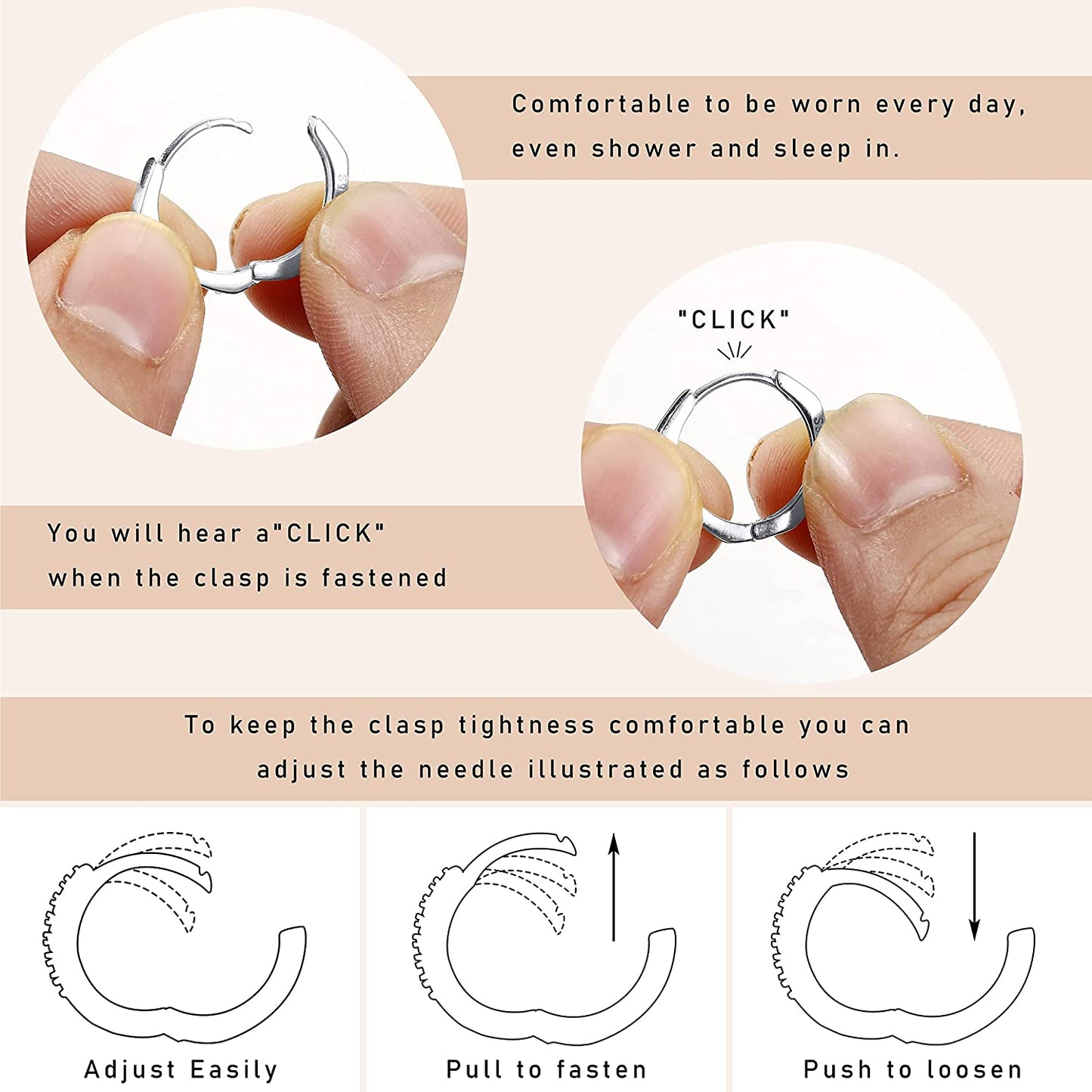 925 Sterling Silver Small Hoop Earrings 18K Gold Plated, Silver Triangle Huggie Hoop Earrings