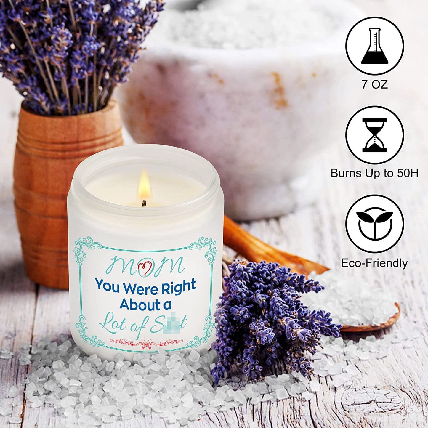 Gag Gifts for Mother's Day, Birthday Gifts for Mom, Funny Lavender Scented Candle (7oz)