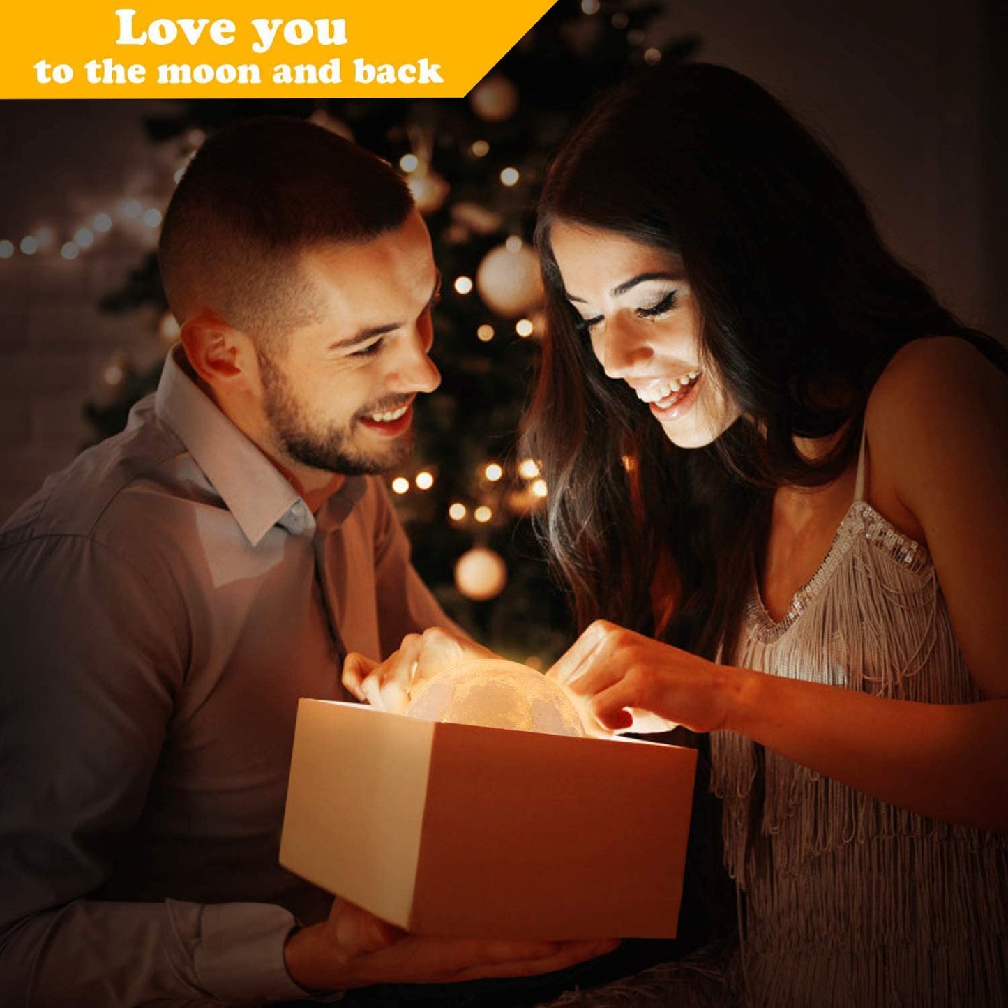 Moon Lamp, 16 Colors 3D Printed Moon Lights w/ Stand, Remote & Touch Control, USB, 4.72in