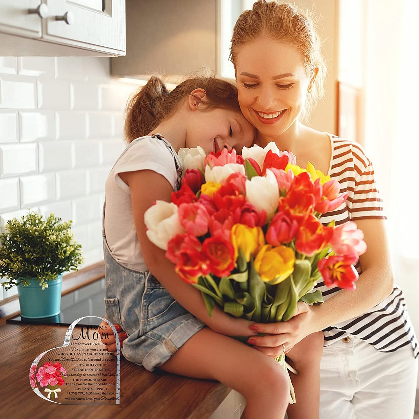 Meaningful Acrylic Heart Sign  Birthday/Mothers Day Gifts for Mom