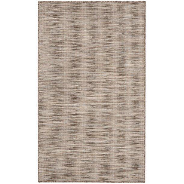 Indoor/Outdoor Modern Solid Beige 3' x 5' Area Rug