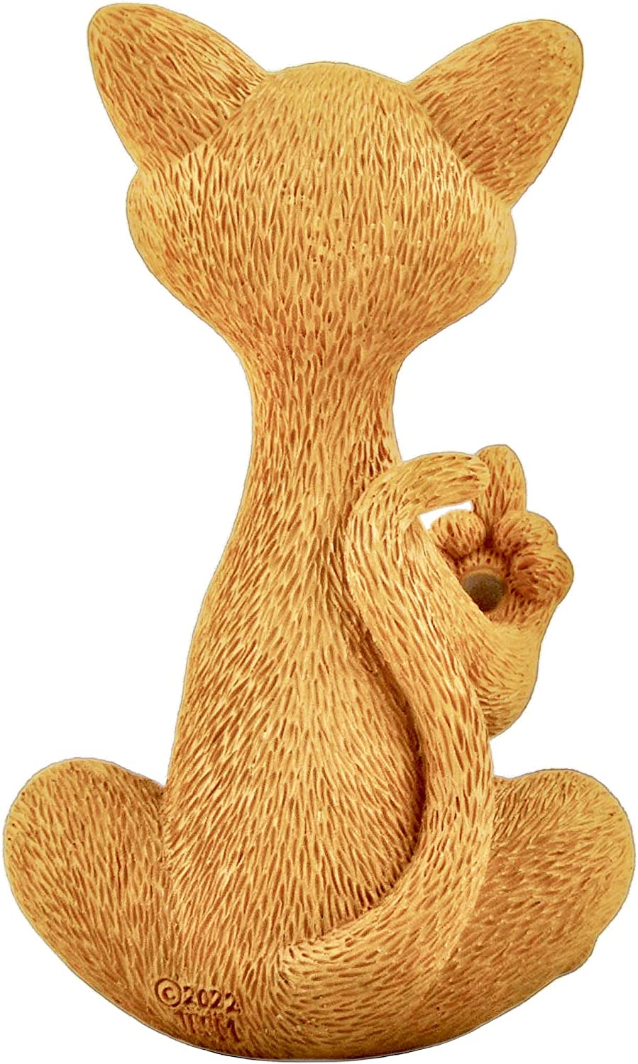 Whimsical Catitude Orange Cat Raising Middle Finger Funny Figurine for Home Decoration