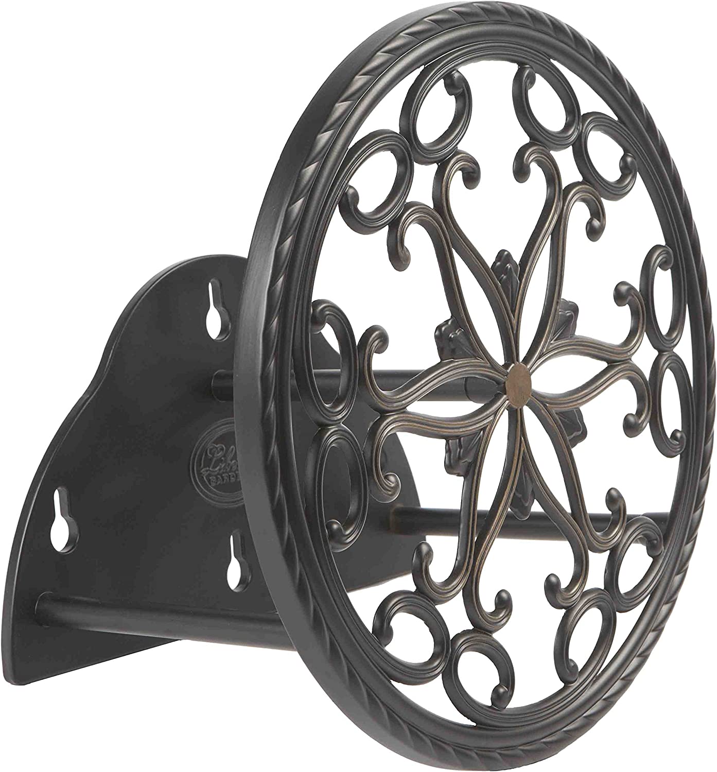 Wall Mount Decorative Garden Hose Butler, Holds 125-Feet of 5/8-In-Tulip