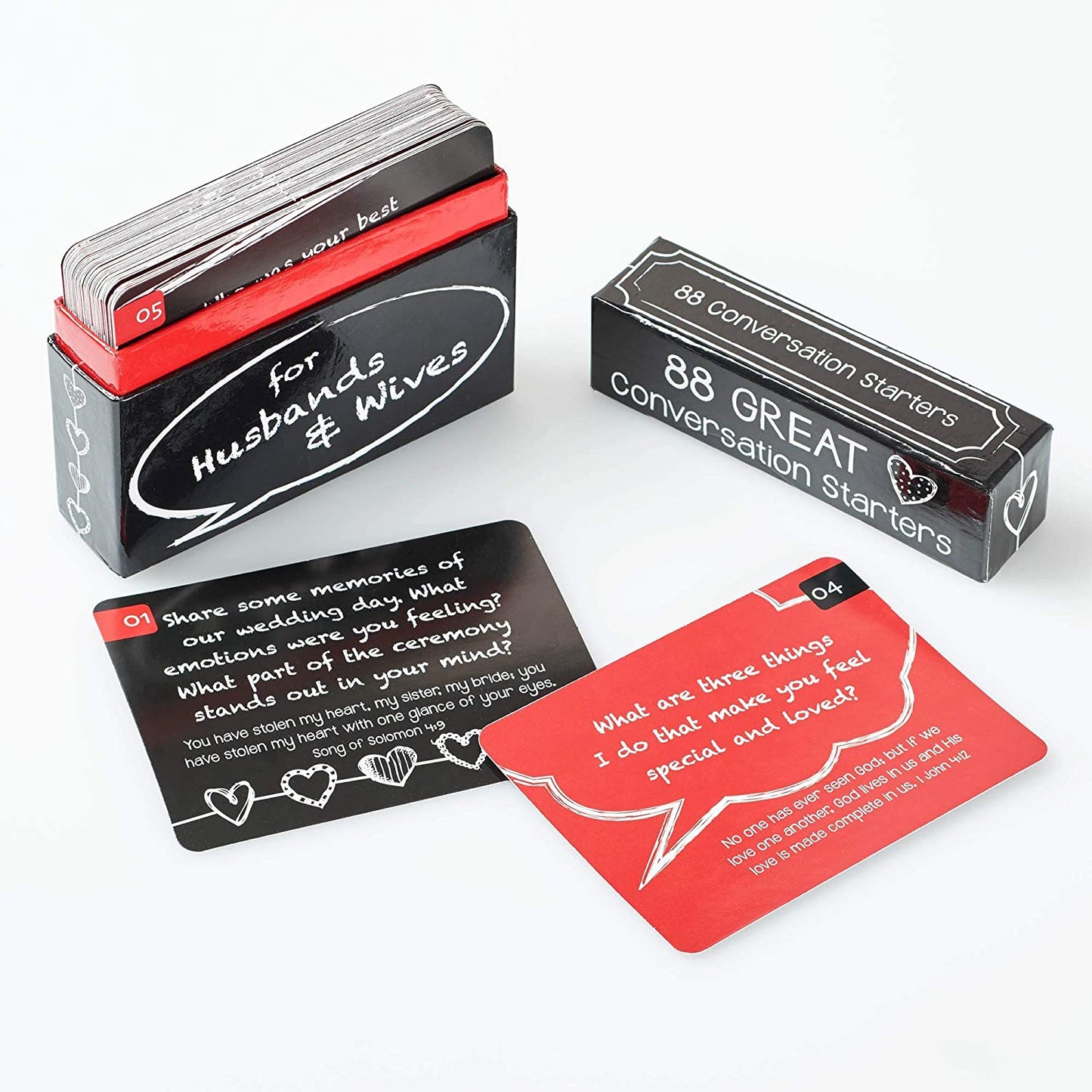 88 Great Conversation Starters for Husbands & Wives-Romantic Card Game for Married Couples