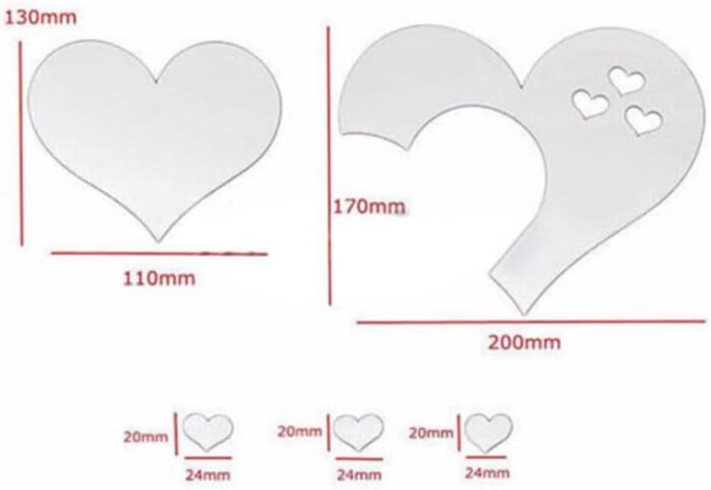 Valentine's Day Wall Decals Removable Decals Heart Mirror Wall