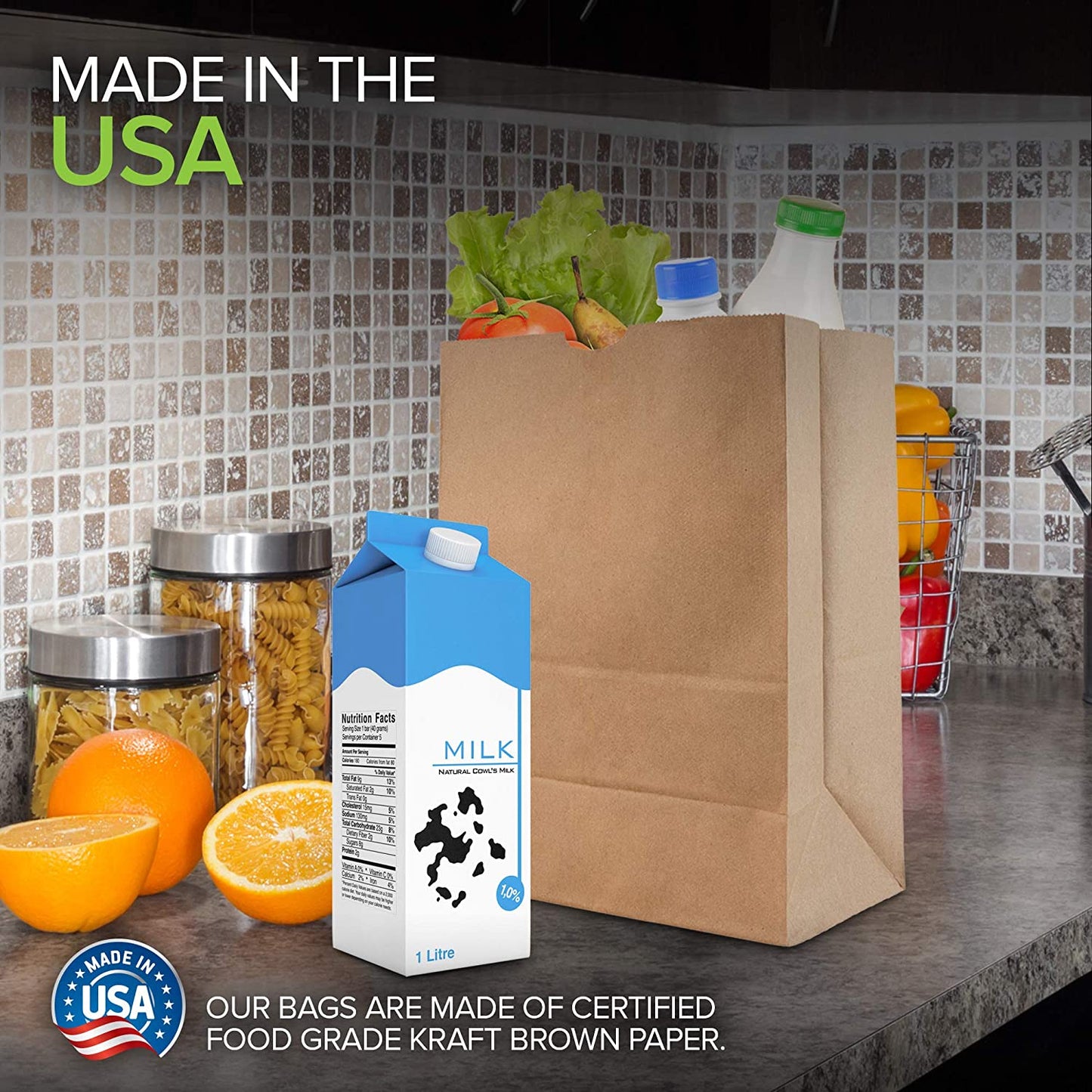 52 Lb Brown Paper Bags (50 Count)