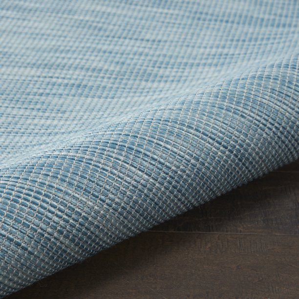 Indoor/Outdoor Modern Solid Aqua 3' x 5' Area Rug