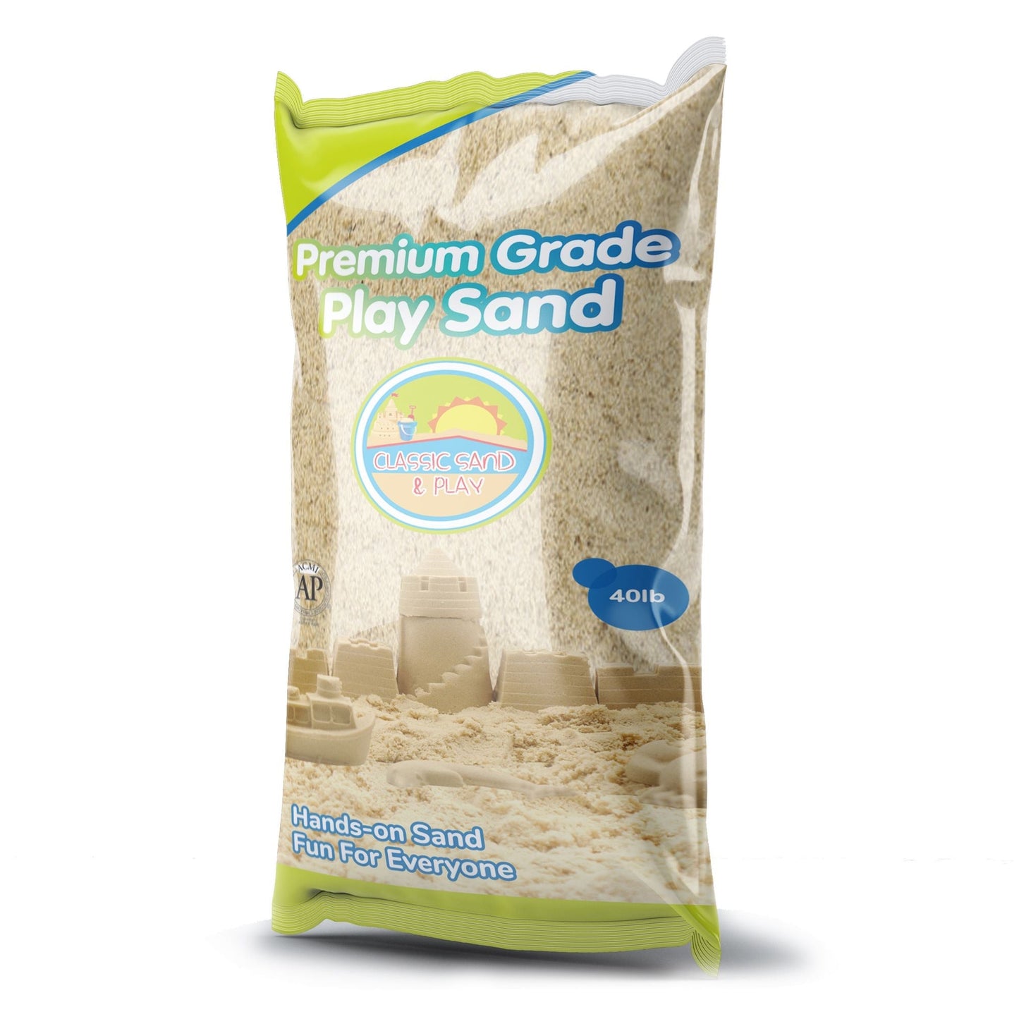 Classic Sand & Play Sand for Sandbox, Table, Therapy & Outdoor Use - 40 lbs