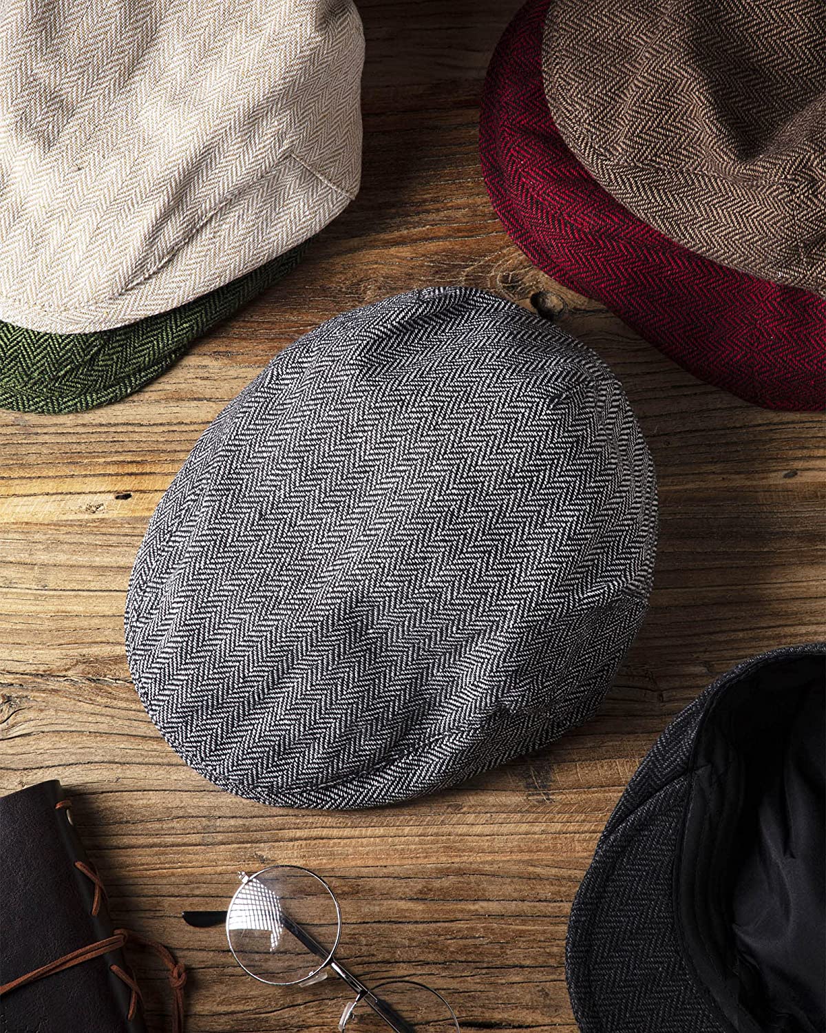 8 Pcs Newsboy Gatsby Classic Men Hats Multicolored