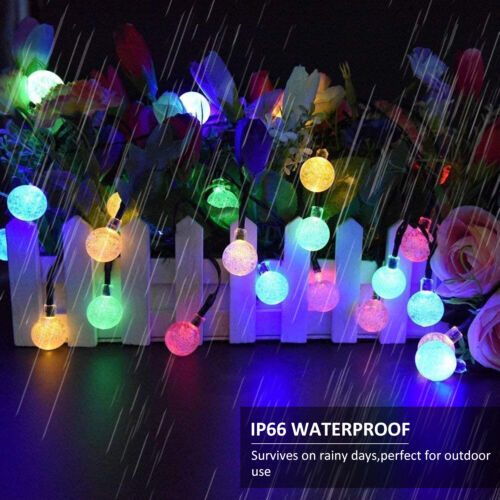 Solar Powered 30 LED String Light Garden Path Yard Decor Lamp Outdoor Waterproof