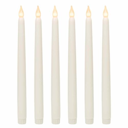 LED Candle Sets Flickering Taper Faux Wax Color Change Options w/ Remote