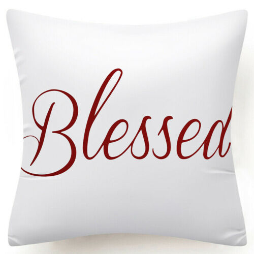 Throw PILLOW COVER Christmas Red White Xmas Double-Sided Cushion Case 18x18" USA