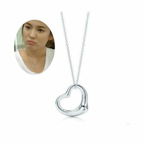 Open Heart Pendant Fashion Necklace Valentines Gift for Women
