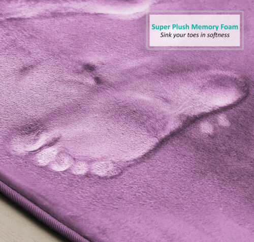 Luxurious Absorbent Soft Memory Foam Bath Mat Bathroom Shower Rug