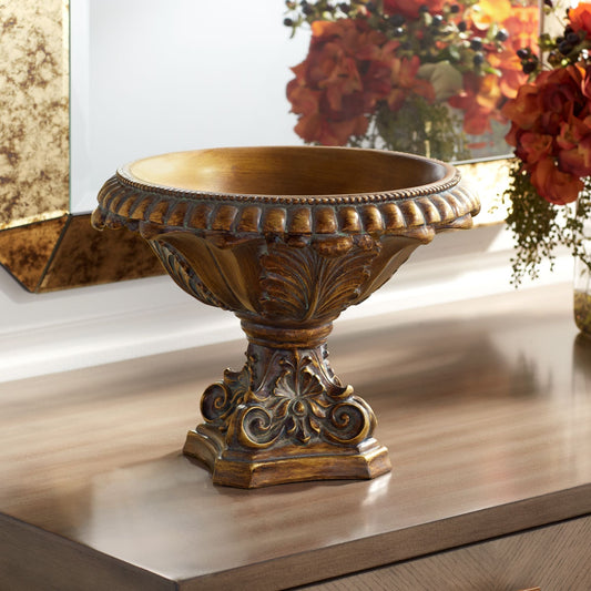 13" Wide Bronze Finish Decorative Bowl