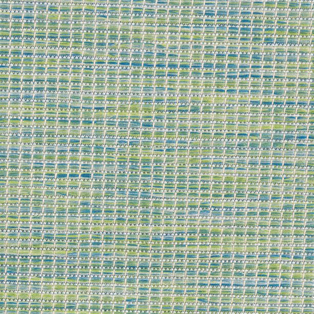 Indoor/Outdoor Modern Solid Blue/Green 3' x 5' Area Rug