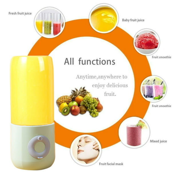 Mini Portable Juicer Cup USB Electric Mixer Bottle Fruit Smoothie Blender Travel Home, Green