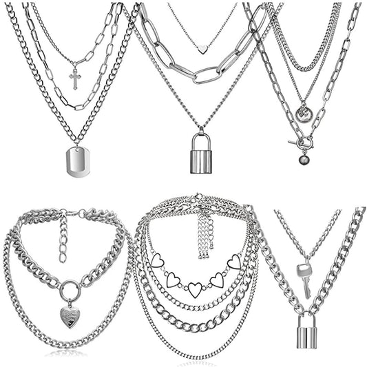 6 PCs Chain Necklace  for Women