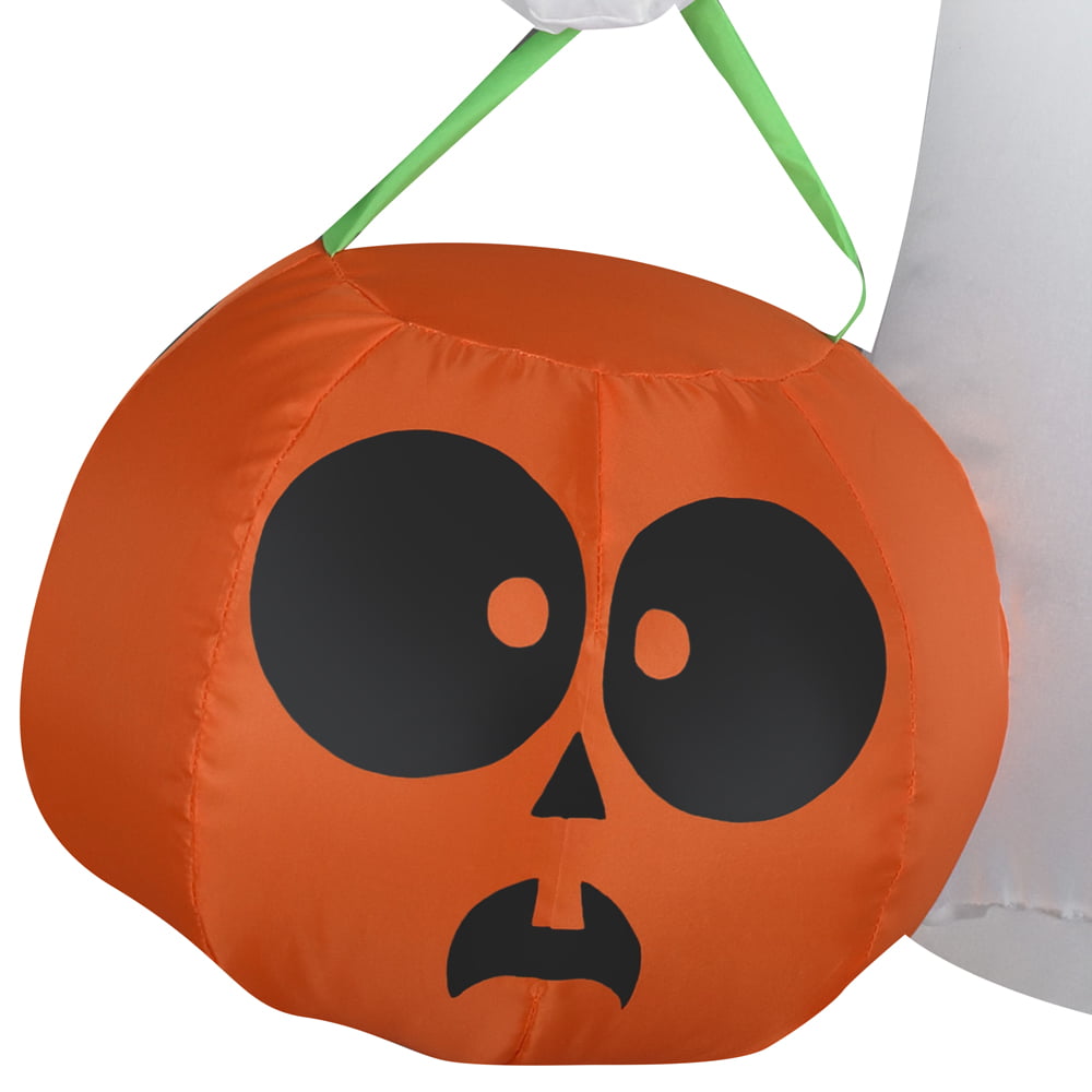 Halloween Inflatables Outdoor Ghost with Witch Hat