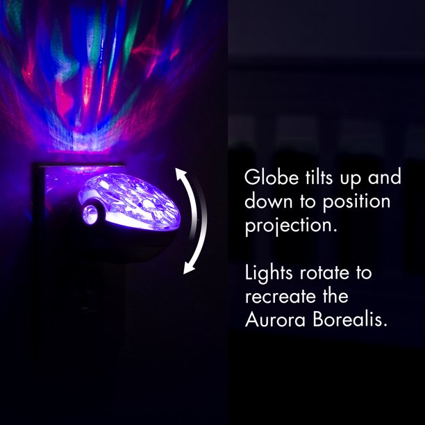 Motion Projectables Northern Lights LED Night Light, Plug In, Aurora Borealis