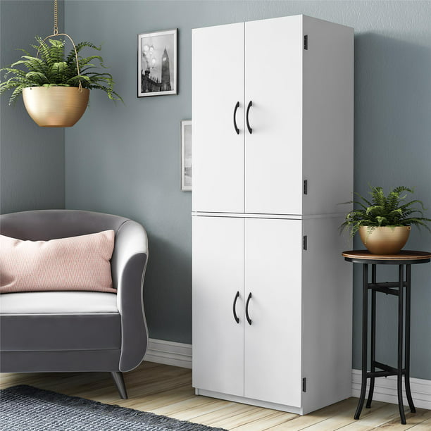 4-Door 5' Storage Cabinet, Dove Gray