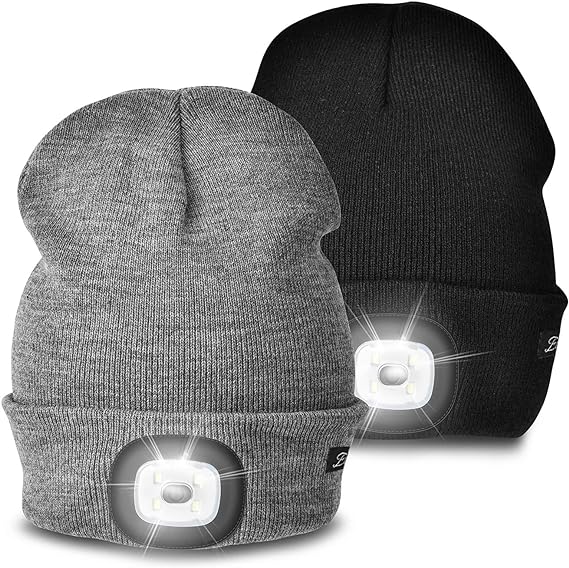 Unisex Beanie with The Light Gifts for Men Dad Father USB Rechargeable Caps