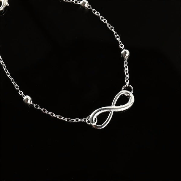 Women Ankle Bracelet Silver-Silver