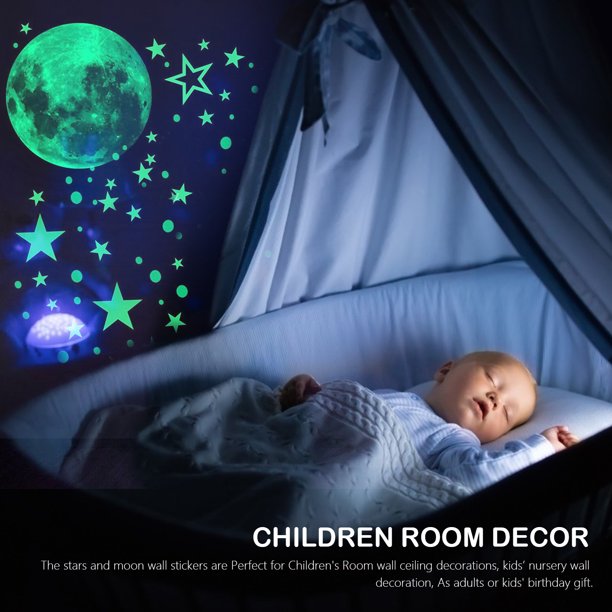 435pcs Glow in the Dark Stars Wall Stickers for Ceiling, Waterproof Non-Toxic for Wall Hanging Decoration