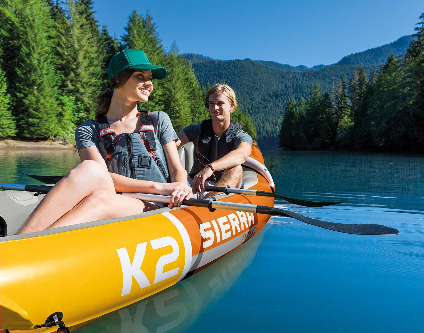 Sierra K2 Inflatable Kayak with Oars and Hand Pump