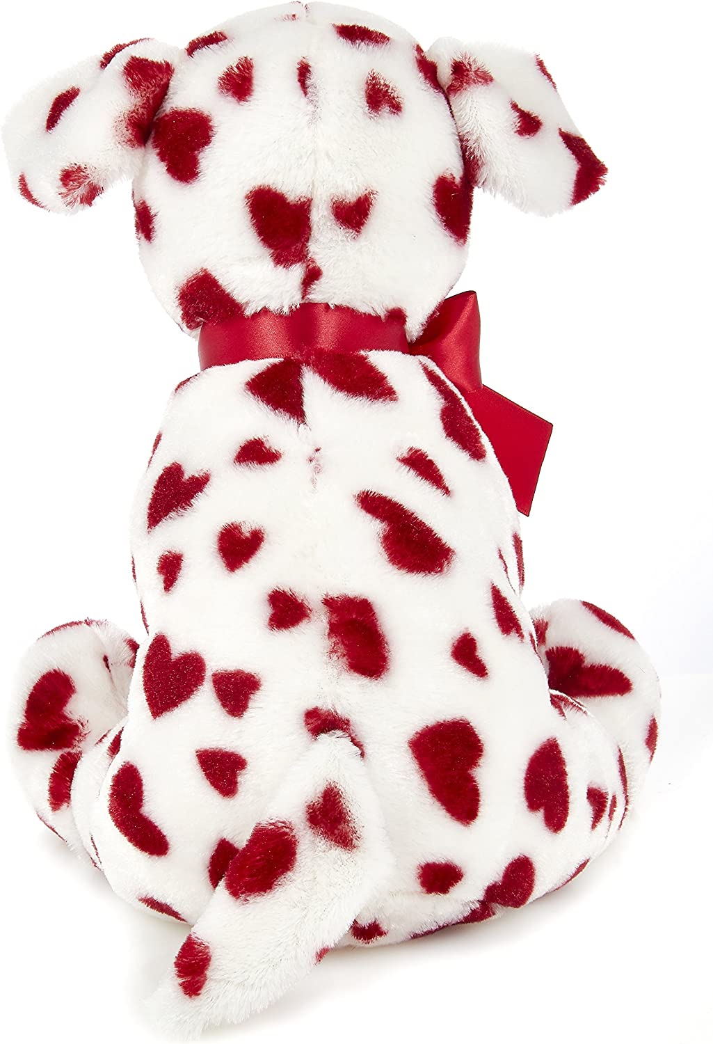 Romantic Rover Stuffed Animal Plush with Hearts & Bow Valentines Gift