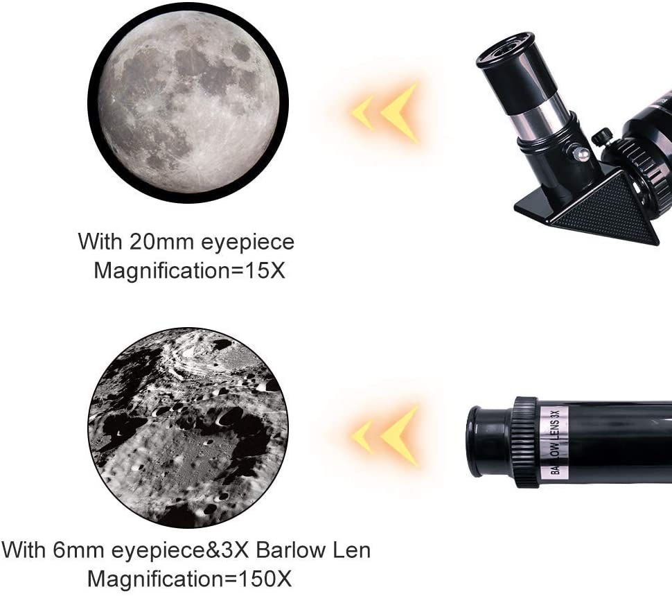 Telescope for Kids & Beginners, 70mm Aperture 300mm Astronomical Refractor Telescope