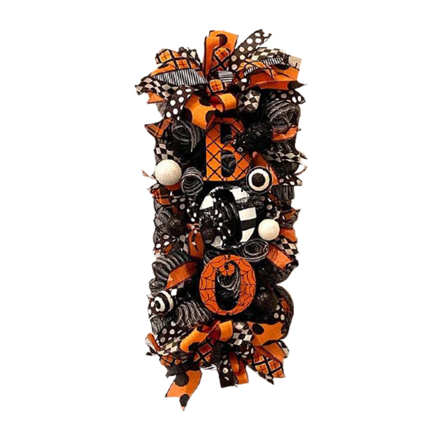 Fall Wreath Front Door Ornament for Halloween Decoration