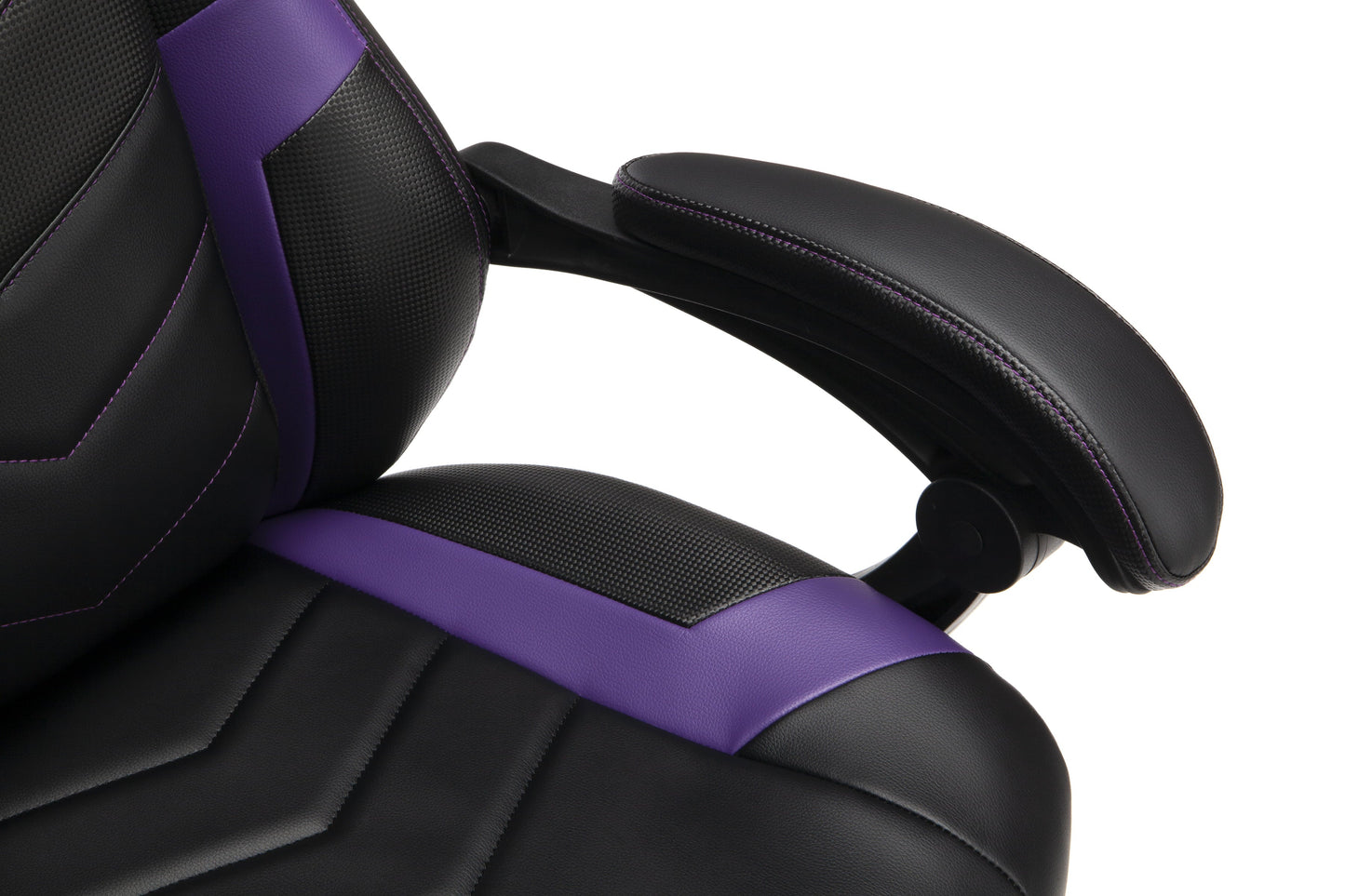 Bonded Leather Racing Style Gaming Chair, Reclining Chair, Purple